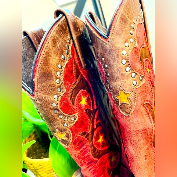 Studded Leather cowboy boots - Picture 3 of 6